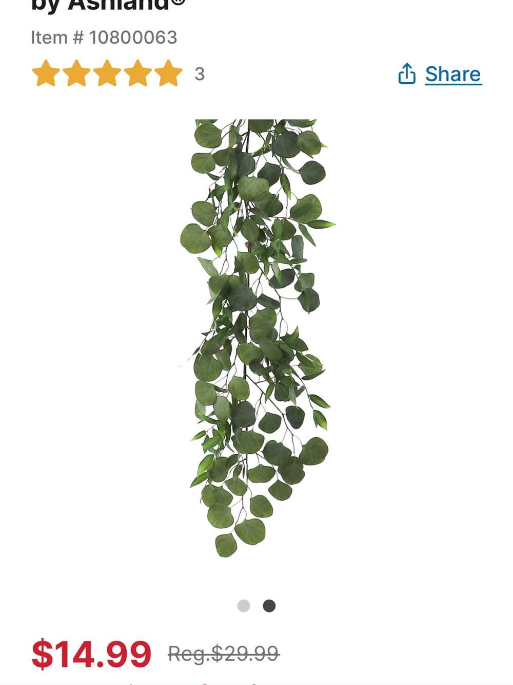 6ft Ashland Green Eucalyptus Leaf Garland (6pieces)